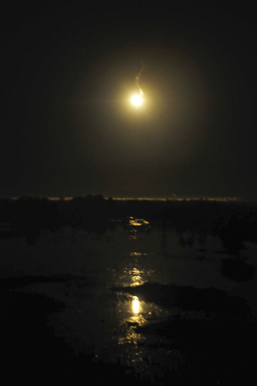 178th Field Artillery lights up the sky