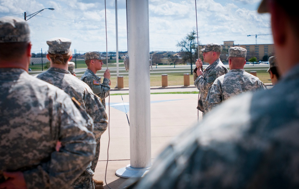III Corps and Fort Hood Retreat ceremony