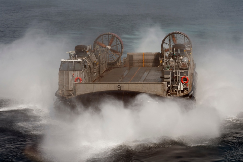 LCAC 9 prepares to enter well deck