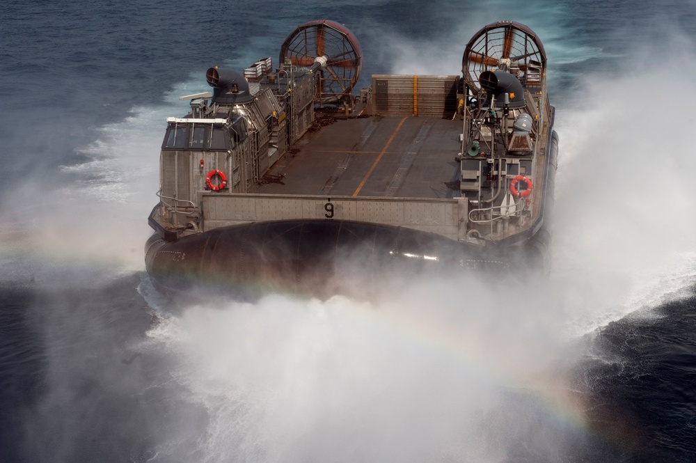 LCAC 9 prepares to enter well deck