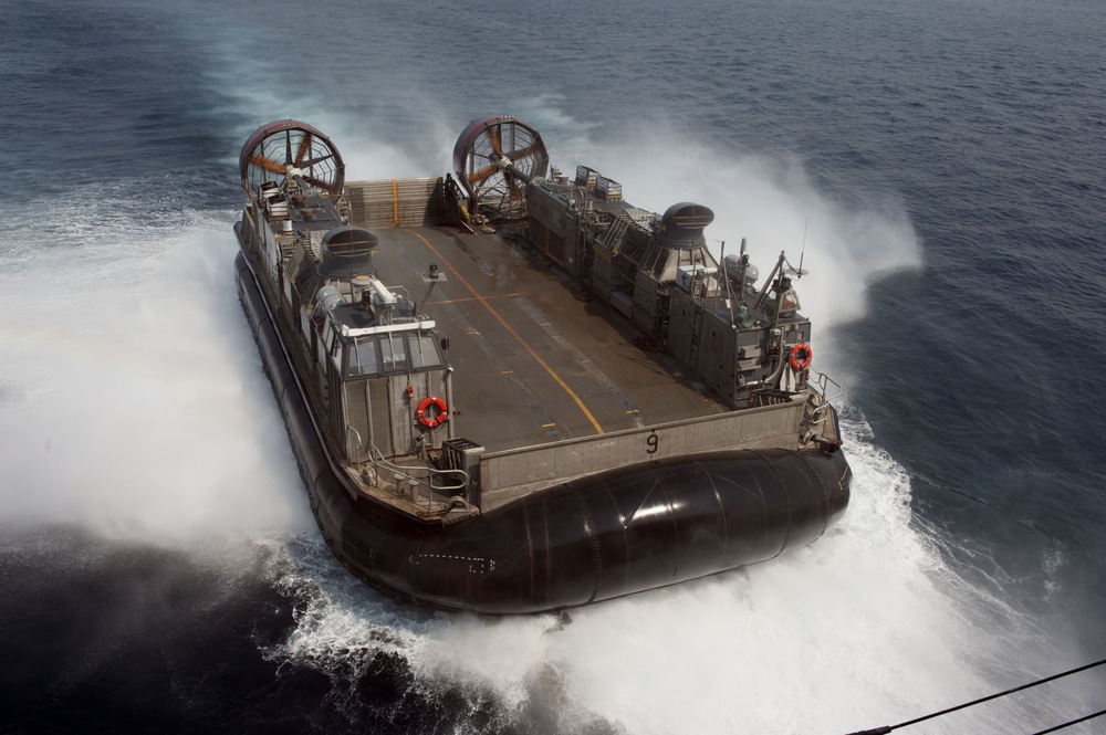 LCAC 9 prepares to enter well deck