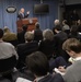 Secretary of Defense Chuck Hagel conducts news briefing