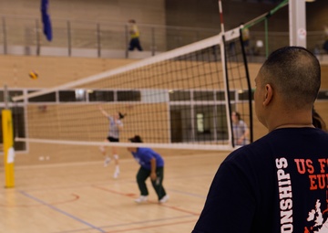USAFE volleyball team training camp day 1