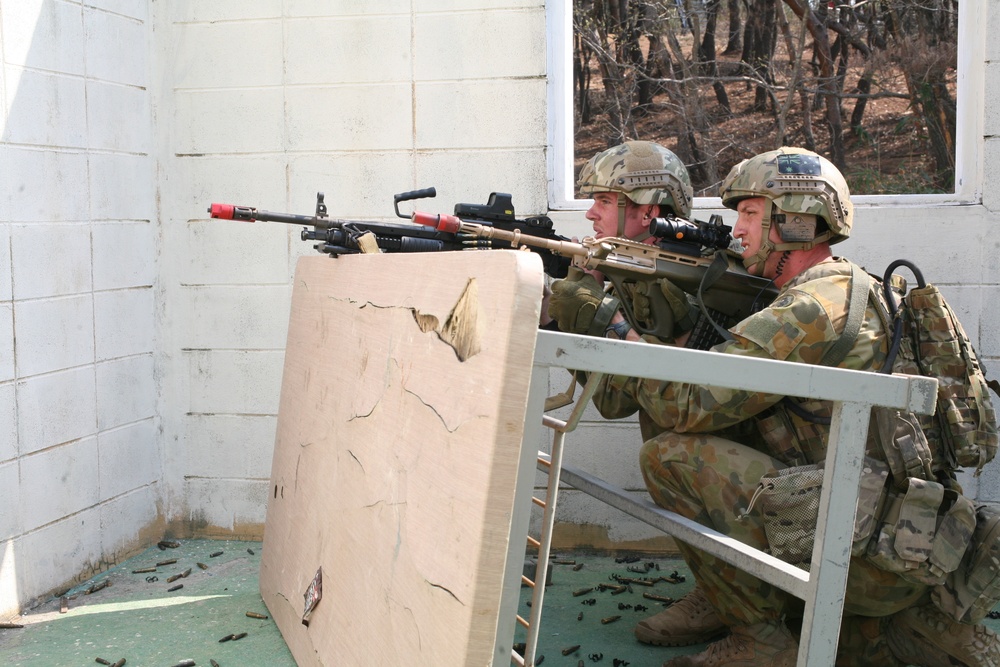 Australian Army outback boomhouse during Ssang Yong 14