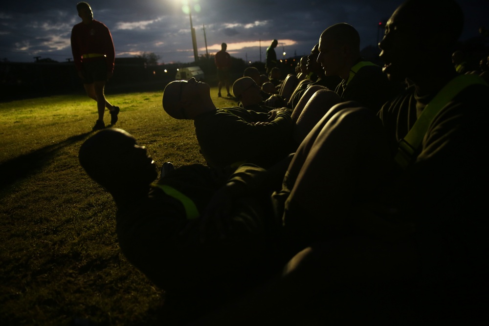 Photo Gallery: Parris Island recruits prove strength to begin Marine boot camp during fitness test