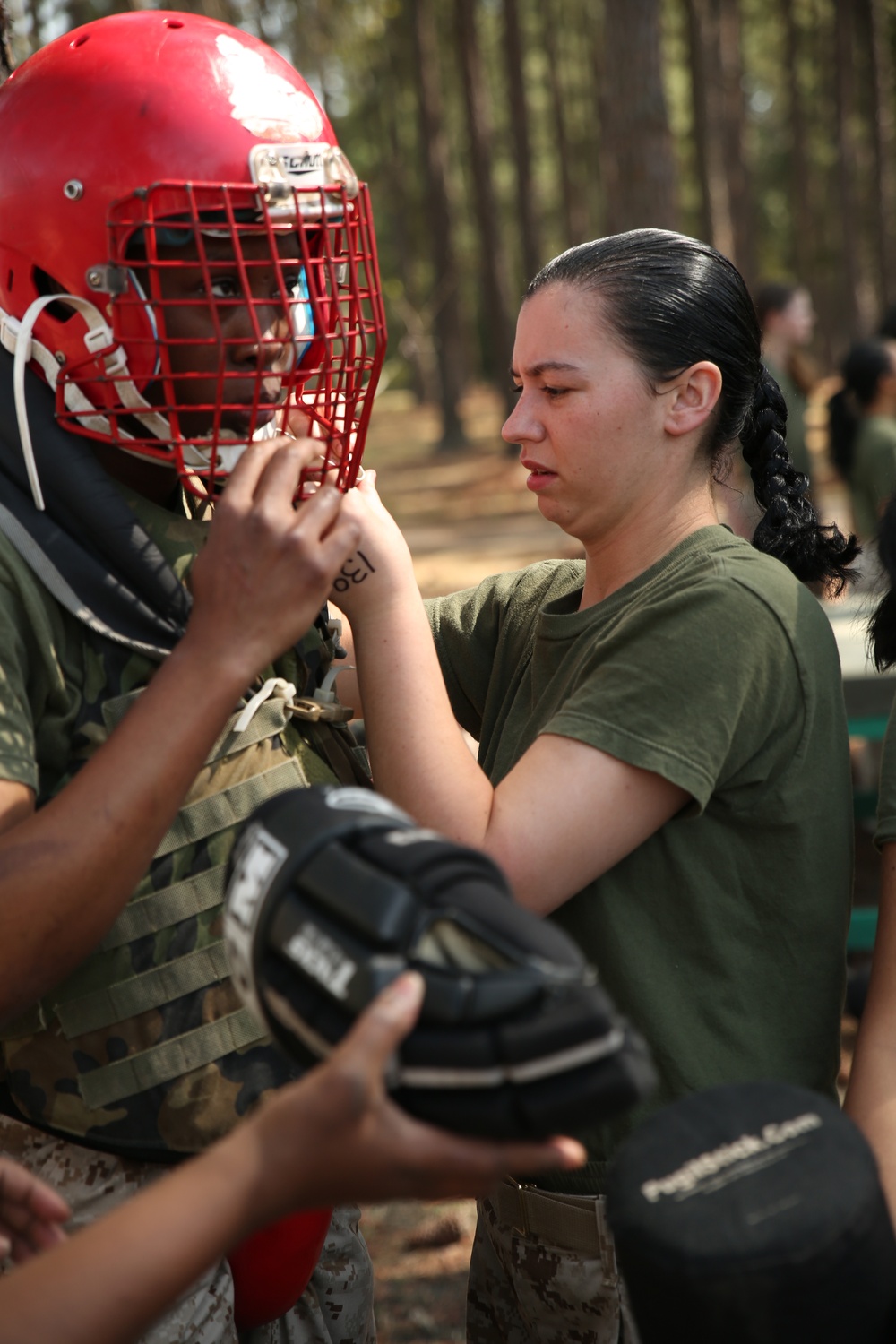 Photo Gallery: Marine recruits pair up for pugil stick bouts on Parris Island