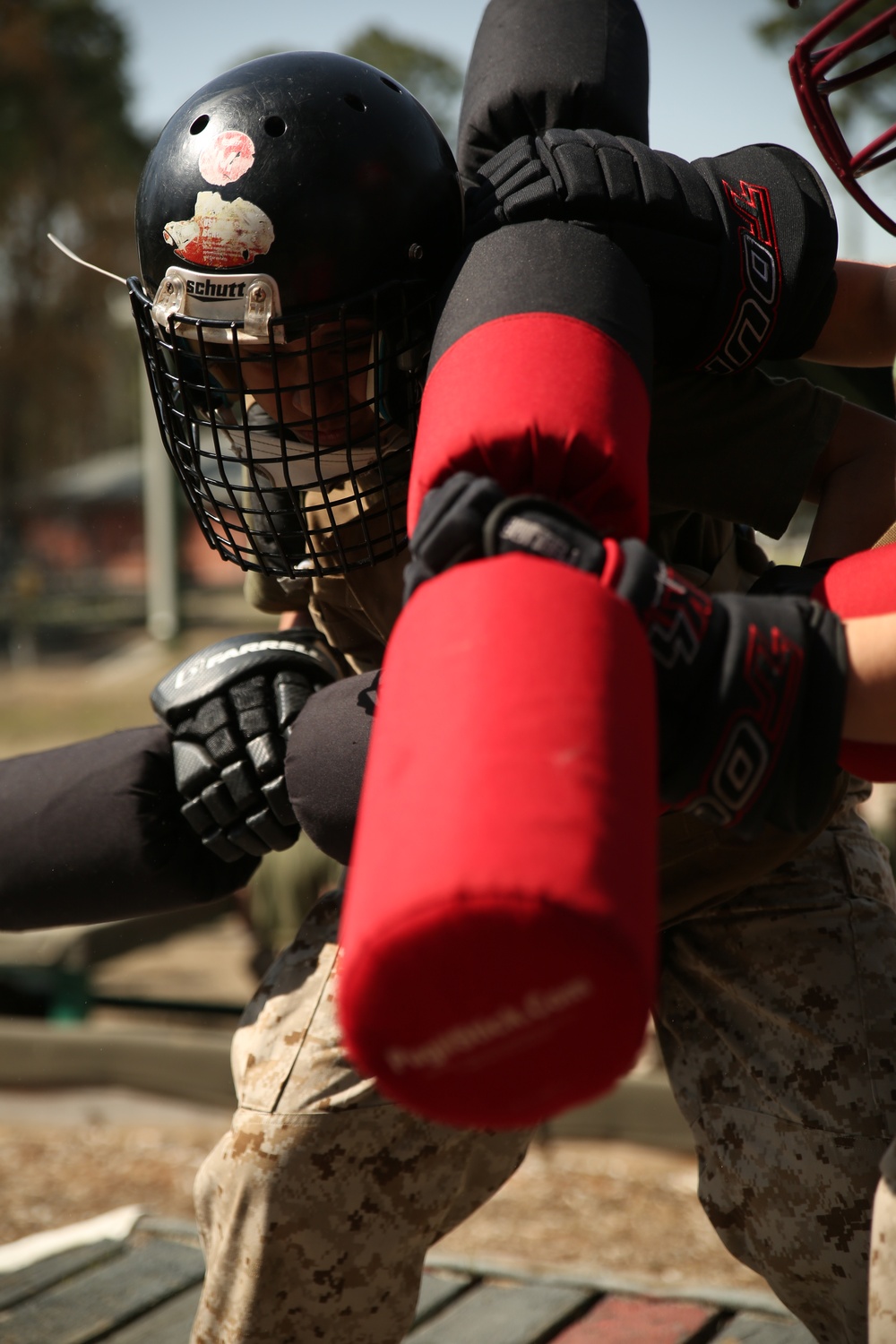 Photo Gallery: Marine recruits pair up for pugil stick bouts on Parris Island