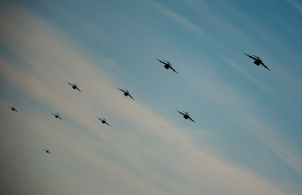 JB Charleston performs large formation exercise