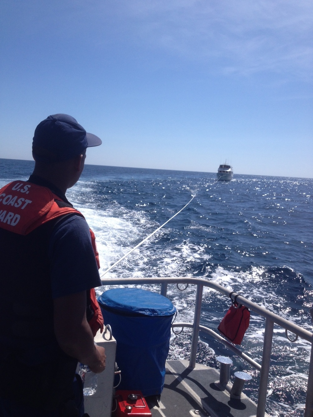 Coast Guard responds to flooding yacht with 5 people aboard