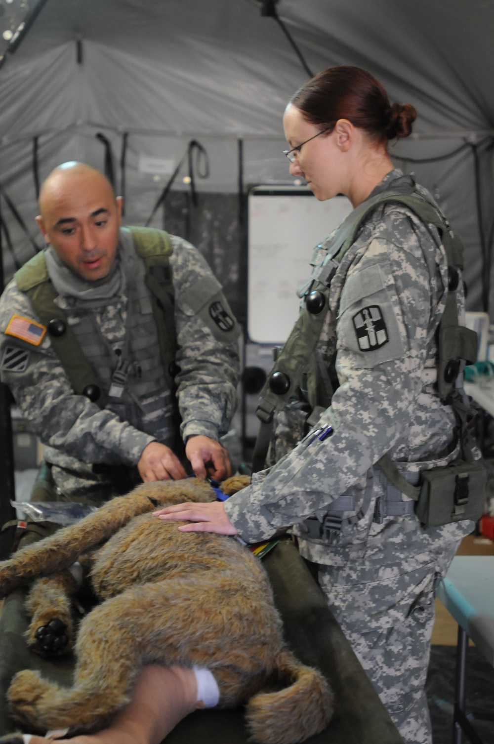 Veterinarian unit gets realistic training caring for injured military working dogs