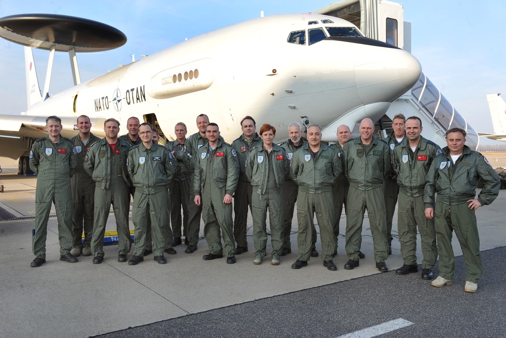 AWACS flies surveillance missions over Romania and Poland