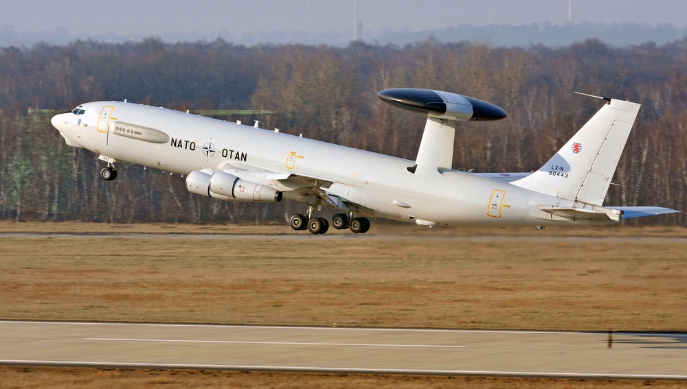 AWACS flies surveillance missions over Romania and Poland