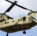US Army CH-47 Chinook helicopter flyby