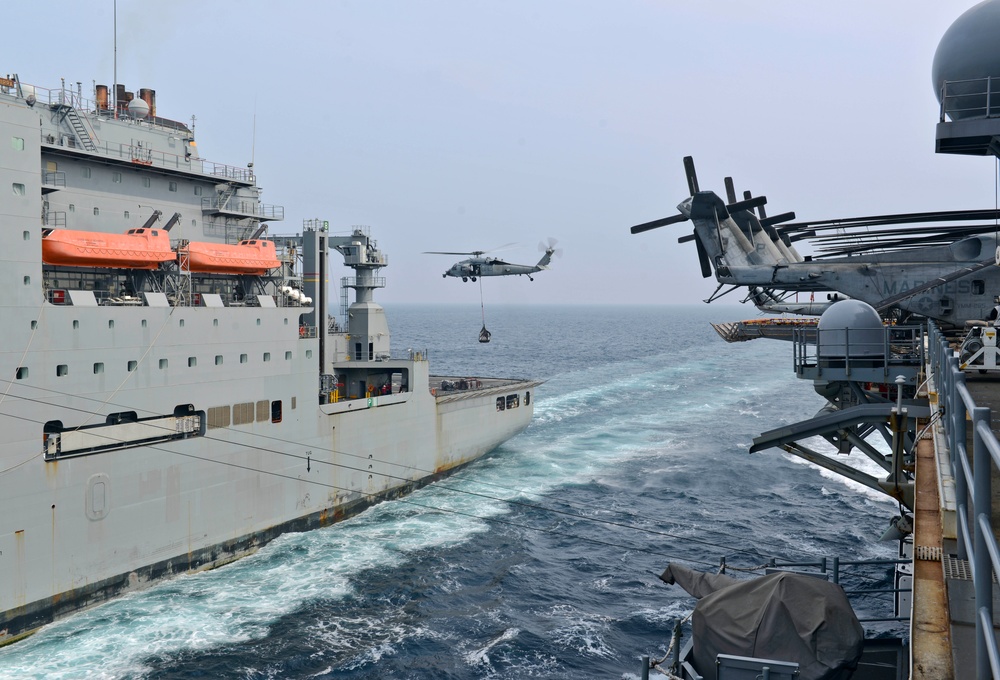 Replenishment aboard USS Bonhomme Richard