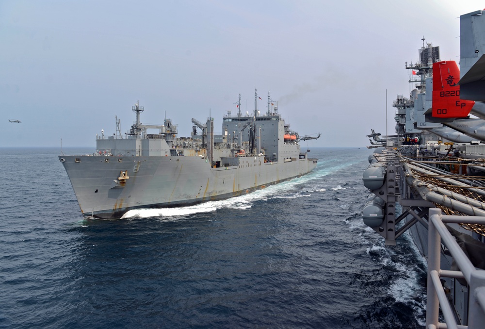 Replenishment aboard USS Bonhomme Richard