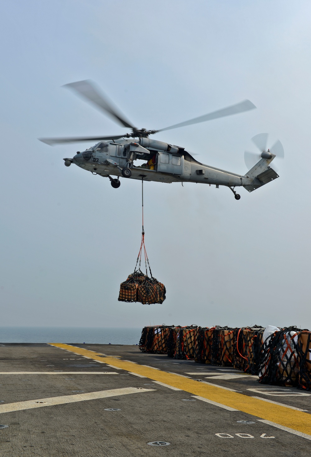 Replenishment aboard USS Bonhomme Richard