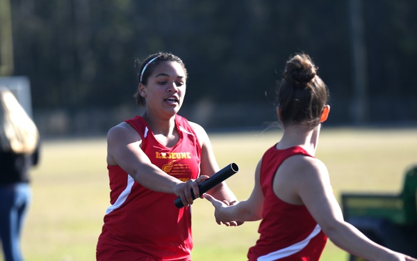 LHS girls track team wins relay race
