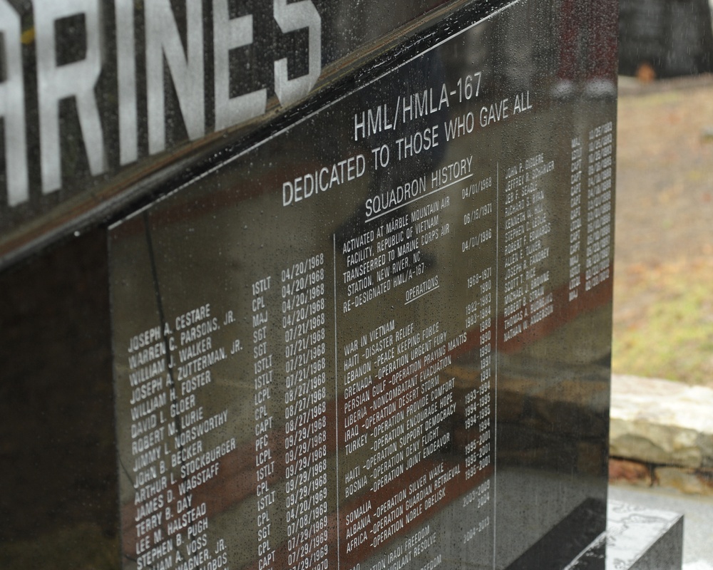 HML/HMLA-167 Monument Dedication Ceremony