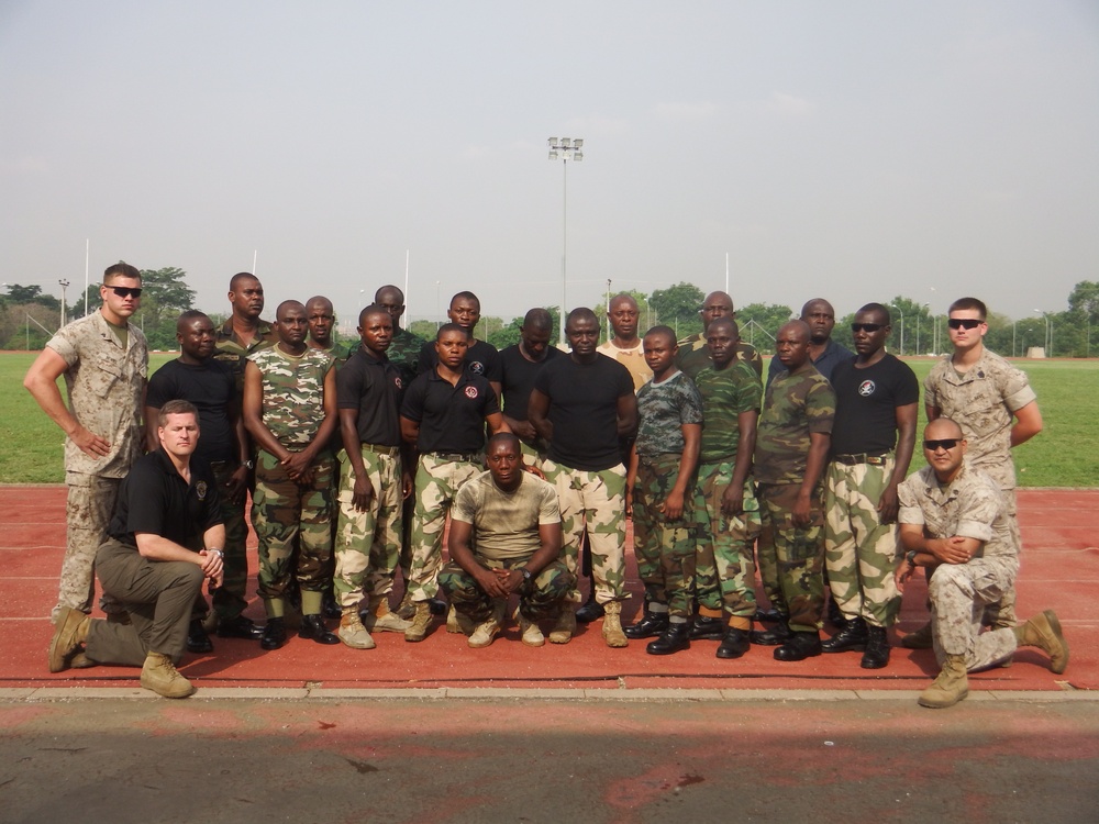 Marines conduct non-lethal weapons training in Nigeria