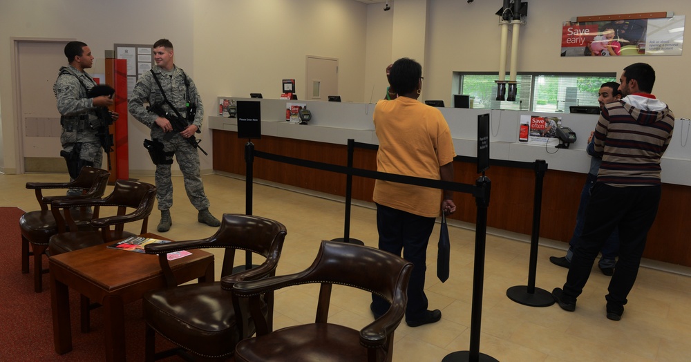 802nd Security Forces Squadron Airmen go on patrol