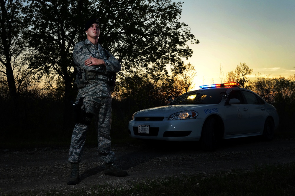 802nd Security Forces Squadron Airmen go on patrol