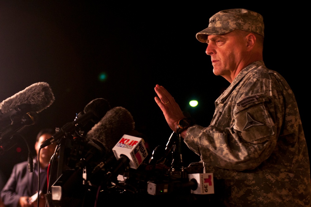 Fort Hood commander addresses media after April 2 shooting