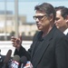 Texas Gov. Rick Perry speaks to media at Fort Hood