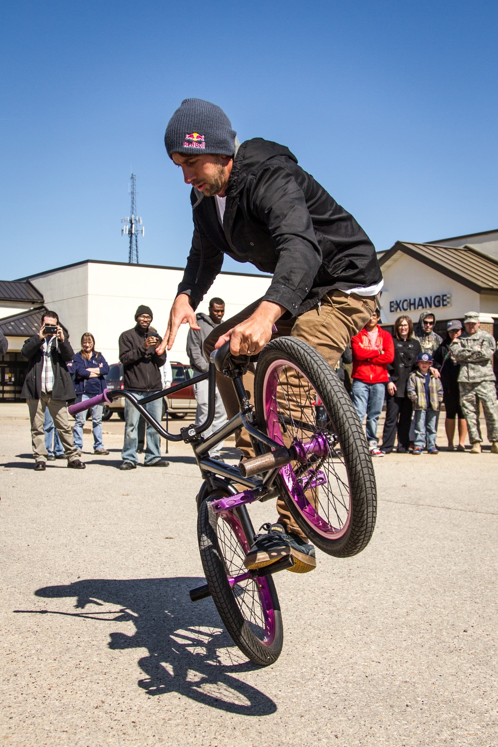 Terry Adams demonstrates flatland BMX