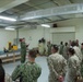 Rear Admiral Douglas Morton visits NMCB 74 in Bahrain