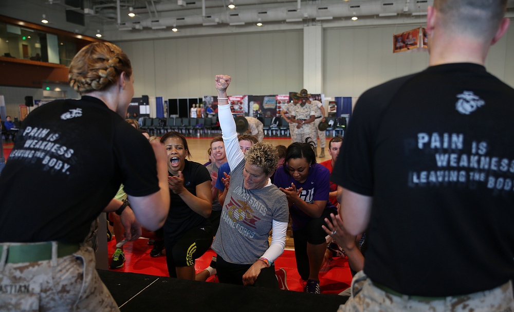 Women's Basketball Coaches Get a Taste of Boot Camp Courtesy of Marines