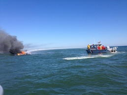 Coast Guard rescues 3 from burning boat off Shinnecock