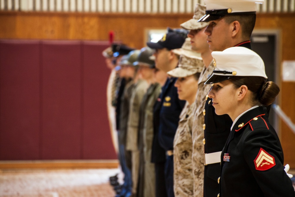 MCAS Iwakuni service members participate in uniform pageant for M. C. Perry