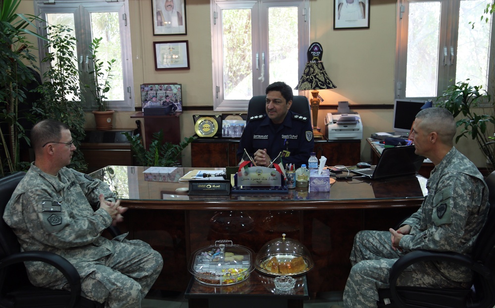 108th Sustainment Brigade command teams meet with Kuwait Security Forces Commander