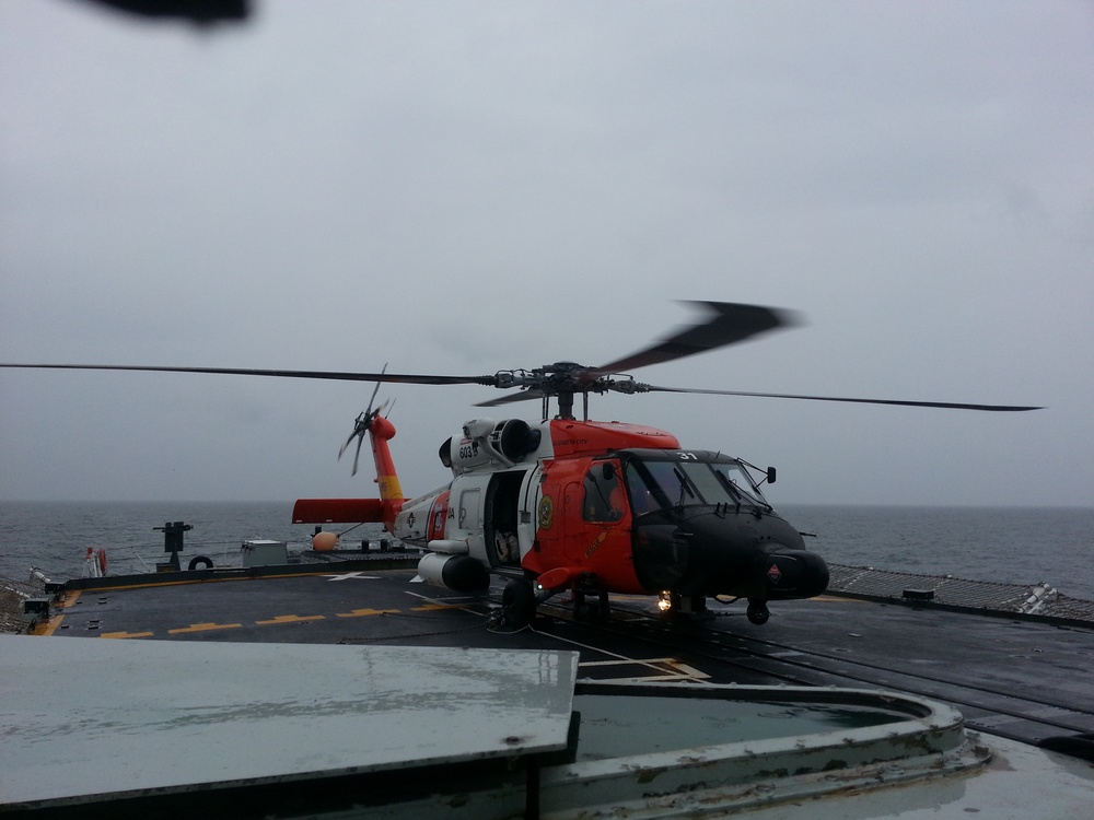 Coast Guard medevacs crew member from Canadian frigate off Va.