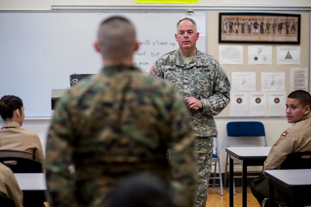 One-star Army Reserve general visits Chicago JROTC cadets