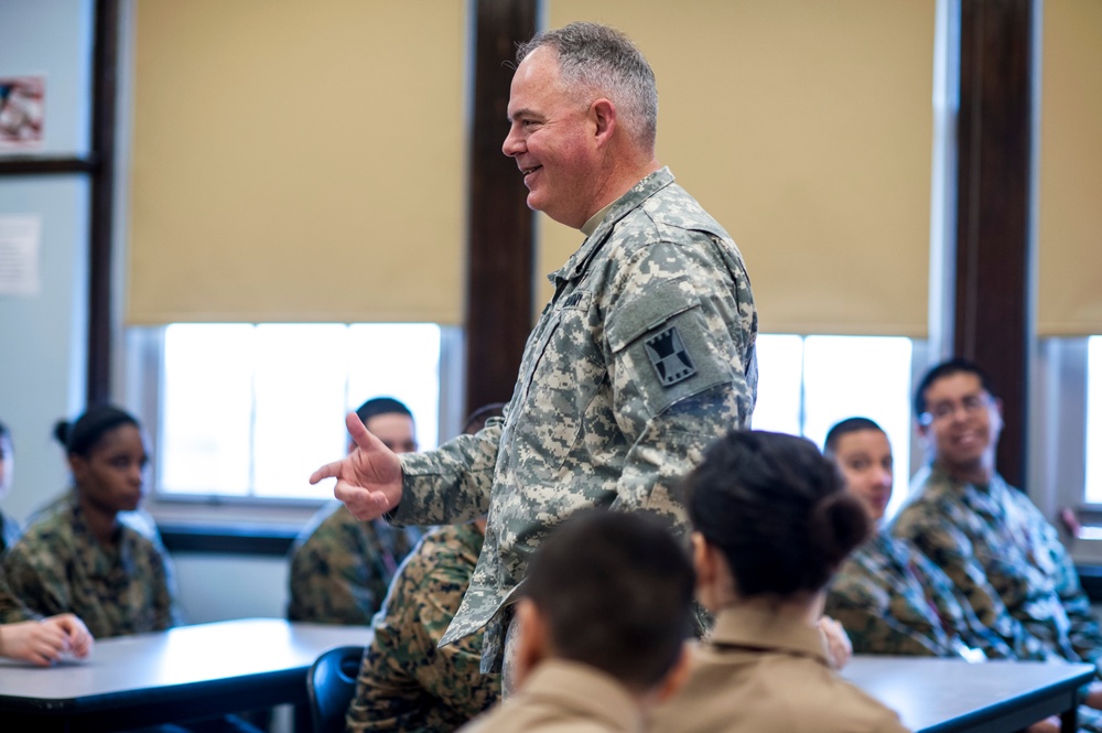 One-star Army Reserve general visits Chicago JROTC cadets