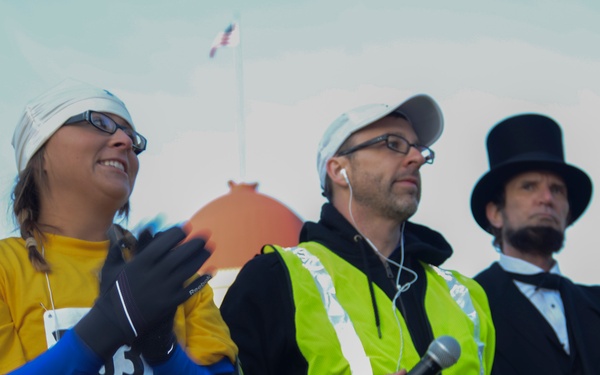 USS Abraham Lincoln Sailors participate in Lincoln Marathon