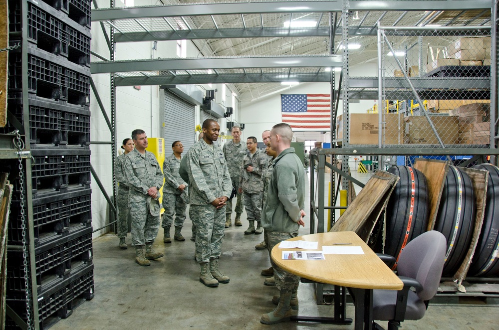 Lt. Gen. McDew addresses Airmen of the 126th Air Refueling Wing