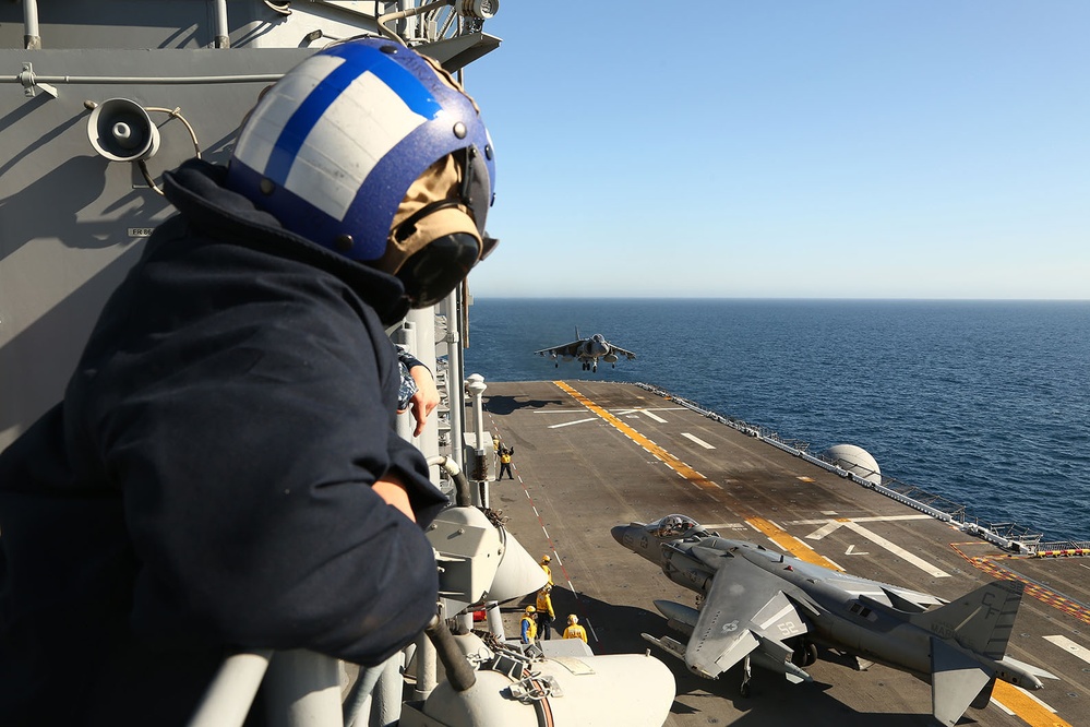 USS Makin Island flight deck operations