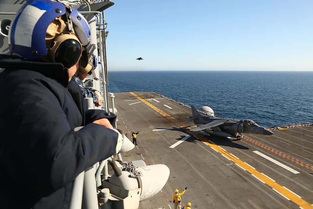 USS Makin Island flight deck operations