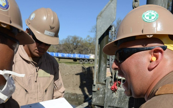 NMCB 4 Water Well Drilling Team conducts operations in Field Training Exercise