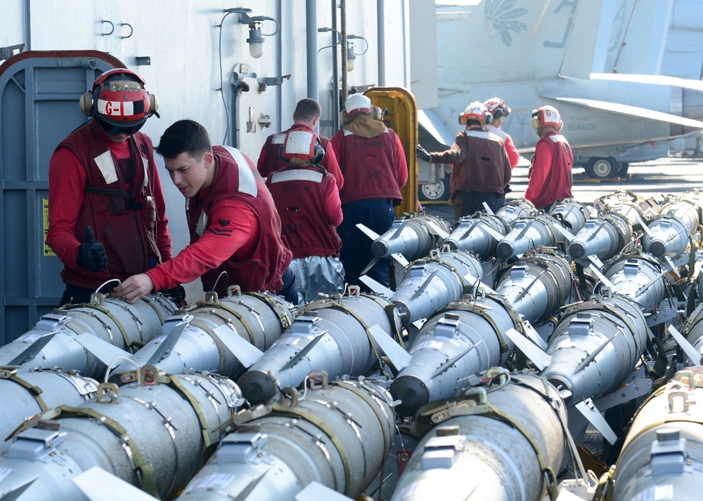 BBU-54 bombs aboard USS George H.W. Bush