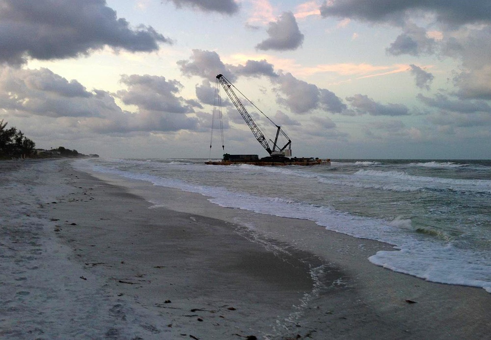 Coast Guard responds to another beached barge in Long Boat Key, Fla.
