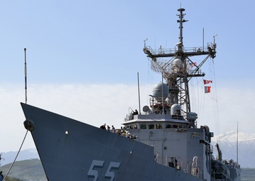 USS Elrod departs Crete