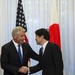Secretary of defense greets Japanese minister of defense