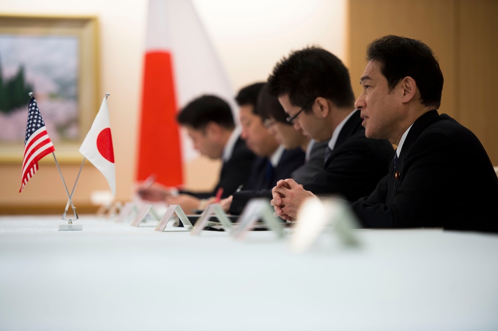 Secretary of defense meets with Japanese minister of foreign affairs