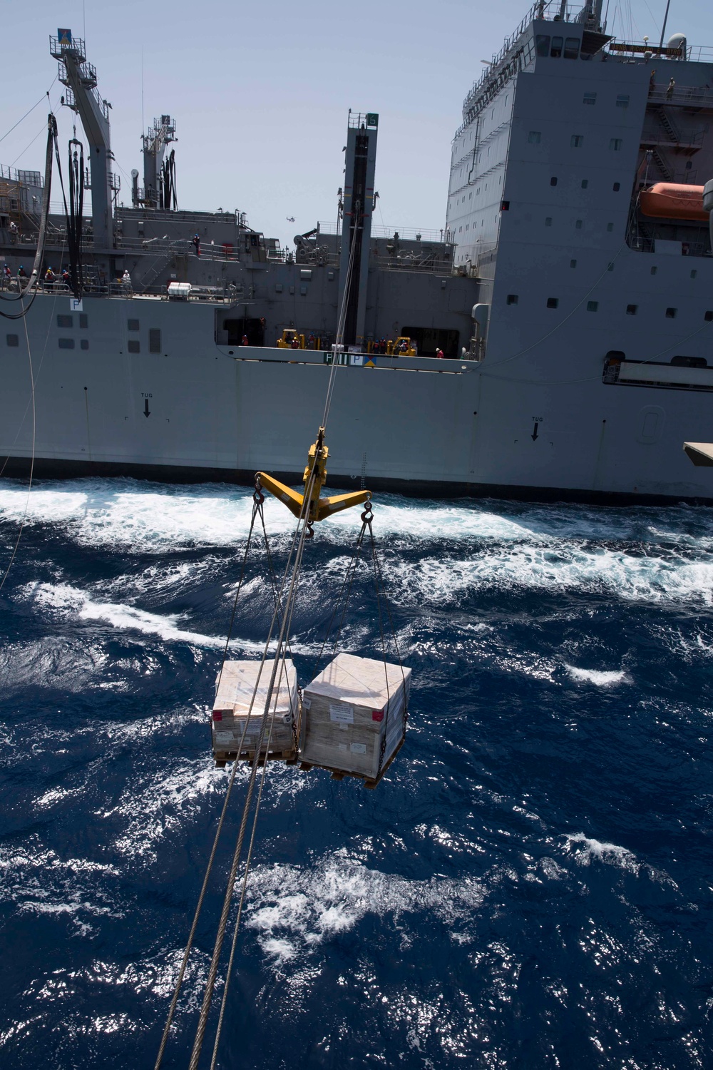 22nd MEU, USS Bataan receive supplies from above and across