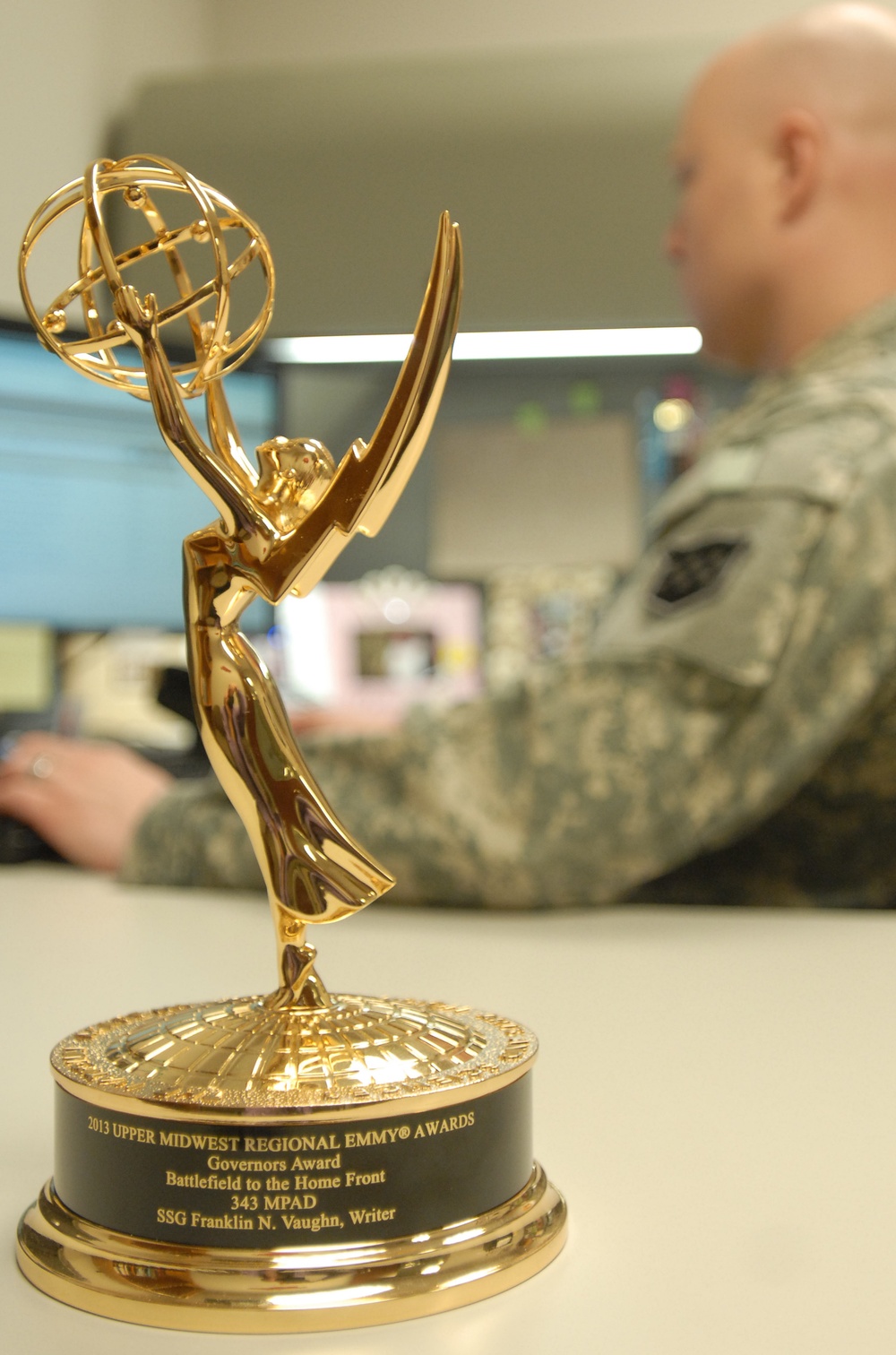 Army Reserve Soldier receives Emmy Award