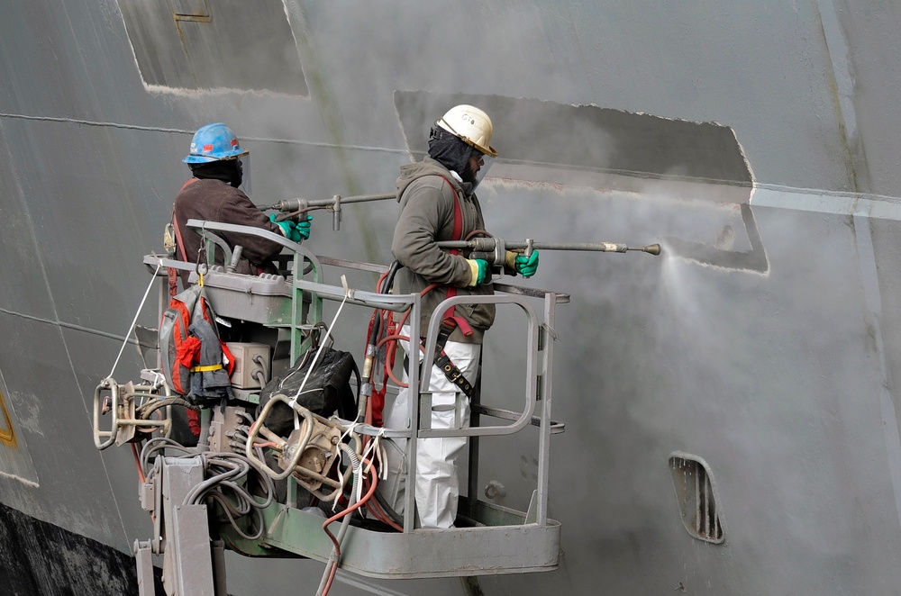 USS Dwight D. Eisenhower undergoes maintenance