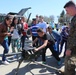 Marines perform static display for Romanian school children